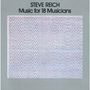 STEVE REICH Music for 18 Musicians. Geometrische, sich wiederholende Muster auf grauem Hintergrund.