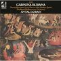 Carmina Burana. Orff. Norma Burrowes, Louis Devos, John Shirley-Quirk. The Royal Philharmonic Orchestra. Antal Dorati.    
Oberer Bildteil: Fantasievolle, mittelalterliche Szene mit Figuren und Tieren., CD