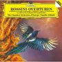 "ROSSINI: OVERTURES" mit einer Illustration eines Vogels im Flug, Baumstrukturen im Hintergrund.