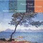 Texte: Pascal Rogé, Quatuor Ysaÿe, Piano Quartet No. 1, Piano Quintet No. 1, Fauré. Illustration: Küstenlandschaft mit Baum.