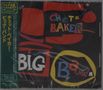 Texte: "Chet Baker", "BIG Band". Illustrative, bunte Formen, hauptsächlich rot, gelb, blau, auf schwarzem Hintergrund.