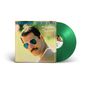 Text: "Freddie Mercury Mr. Bad Guy". Es zeigt einen Mann mit Schnurrbart und Sonnenbrille. Eine grüne Schallplatte liegt daneben., LP
