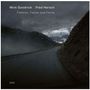 "Mick Goodrick Fred Hersch, Feebles, Fables and Ferns." Eine kurvige, verlassene Straße zwischen dunklen Bergen unter bewölktem Himmel., CD