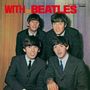 "WITH the BEATLES" in Rot oben. Vier Männer in Anzügen lächeln; dicht zusammenstehend. 60er Jahre Stil., LP