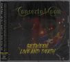 "CONCERTO MOON" steht in geschwungener Schrift oben, darunter "BETWEEN LIVE AND DEATH" fett hervorgehoben., 2 CDs