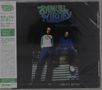 "Samuel Purdey Musically Adrift" steht im oberen Bereich, darunter zwei Männer vor technischem Gerät., CD