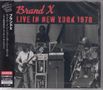 Brand X: Live In New York 1978, CD,CD