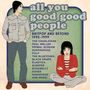 "all you good good people", "BRITPOP AND BEYOND 1995–1999", Bandnamen und eine Illustration von zwei Personen.