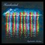 „Hawkwind“ oben links, „Psychedelic Selection“ unten rechts. Illustration: Bunte Lichter spiegeln sich auf Wasser., CD