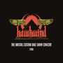 „The Bristol Custom Bike Show Concert 1986“ ist zu lesen. Ein roter Pyramide mit Flügeln und der Schrift „hawkwind“., 2 LPs