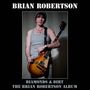 BRIAN ROBERTSON, DIAMONDS & DIRT, THE BRIAN ROBERTSON ALBUM. Ein Mann mit Gitarre, grauem Tanktop und Mütze.