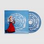 Eine Frau in rotem Kleid spielt Saxophon vor einer blauen Spirale., CD