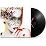 „Kylie“ in schwungvoller Schrift. Eine Frau mit gepunktetem Netz vor dem Gesicht, roten Lippen und Fingernägeln. Vinyl-Schallplatte., LP