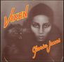 Text: "Vixen", "Gloria Jones". Ein Porträt einer Frau mit intensiven Augen und einem Tierpelz., LP