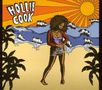 Text: "HOLLIE COOK". Eine Illustration zeigt eine Frau am Strand mit Wellen im Hintergrund. Sonnenstrahlen und Palmen rahmen die Szene ein., CD