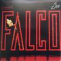 Text: "Emotional", "Live", "FALCO". 
Großes, leuchtendes "FALCO" in Rot, links eine helle Figur., LP