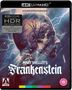 „Mary Shelley’s Frankenstein“, Film von Kenneth Branagh, HDR, farbenreiche Illustration eines Kopfes mit Blitzen im Hintergrund.