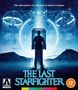 "The adventure of a lifetime is about to begin" und "THE LAST STARFIGHTER". Silhouette vor einer Arcade-Maschine., Ultra HD Blu-ray