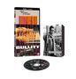Titel: BULLITT. Oben: Steve McQueen als 'Bullitt'. 4K UHD-Verpackung, Buch mit Schwarzweißfoto, Disc zeigt Geschwindigkeitstacho.