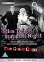„Miss Tulip Stays the Night“ und „The Great Game“: Unten eine Gruppe in einem Innenraum, formelle Kleidung.