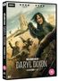 Auf einer DVD-Hülle steht: "The Walking Dead: Daryl Dixon, Seasons 1-3". Zwei kämpfende Personen vor einer Kirchenkulisse.