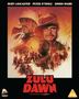 Titel: Zulu Dawn. Namen oben: Burt Lancaster, Peter O'Toole, Simon Ward. Illustration: Soldaten, Kriegsszene. PG Symbol., Ultra HD Blu-ray