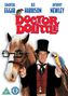 Oben: "SAMANTHA EGGAR, REX HARRISON, ANTHONY NEWLEY". Groß: "DOCTOR DOLITTLE". Ein Mann im Zylinder, Pferd, Papagei., DVD