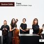 „Quatuor Zaïde, Franz, Death & The Maiden · Songs“. Vier Frauen mit Streichinstrumenten in schwarzer Kleidung.
