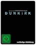 "Ein Film von Christopher Nolan: Dunkirk". Schwarzer Hintergrund, FSK 12 Symbol, Schrift in hellem Blau, vorläufige Abbildung., 1 Ultra HD Blu-ray und 2 Blu-ray Discs