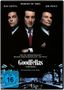 Texte: "RAY LIOTTA", "ROBERT DE NIRO", "JOE PESCI", "GoodFellas". Drei Männer in Anzügen und ein blauer Farbton., DVD