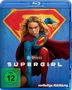 „SUPERGIRL“, „FSK ab 12 freigegeben“, „vorläufige Abbildung“. Eine Frau in Superheldenkleidung, rotes „S“-Symbol., Blu-ray Disc