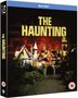 "The Haunting" in gelber Schrift auf schwarzem Hintergrund. Ein altes, malerisches Gebäude vor dunklem Himmel., Blu-ray Disc