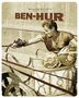 "William Wyler's Presentation of Ben-Hur“ zeigt einen Mann in antiker Rüstung, der ein Pferdegespann fährt., 2 Ultra HD Blu-rays und 1 Blu-ray Disc