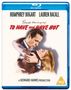 Humphrey Bogart und Lauren Bacall oben, „TO HAVE and HAVE NOT“ in Rot. Illustration eines Paares, klassisch-romantisch.