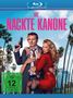 „Die nackte Kanone“, FSK 12. Ein Mann im Anzug hält eine Waffe, eine Frau umarmt ihn. Hintergrund: Palmen und Wolken., Blu-ray Disc