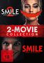 "Smile 2: Siehst du es auch?" Oben; "2-Movie Collection" Mitte; "Smile: Siehst du es auch?" Unten; gruselige Gesichter., 2 DVDs