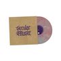 "Secular Music" steht in gotischer Schrift auf einem braunen Plattencover. Daneben eine marmorierte Vinyl-Schallplatte., LP