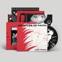 "ARTICLES OF FAITH - GIVE THANKS" steht auf einem roten und weißen CD-Cover mit abstraktem Design im Hintergrund., CD