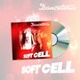Text: „Danceteria“, „SOFT CELL“. CD-Cover in Rot- und Orangetönen, links Personen in Bewegung., CD
