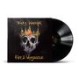 "Ricky Warwick" und "Fire & Vengeance" in gelber Schrift. Illustration: Totenkopf mit brennender Krone und Herz. Vinyl-Schallplatte., LP