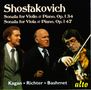 Dmitri Schostakowitsch (1906-1975): Sonate für Violine & Klavier op.134, CD