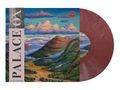 Texte: „PALACE OX“, „PALACE PRESENTS“. Illustration: Eine Berglandschaft mit Wolken, abgebildet auf einer Schallplatte., LP