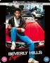 „4K Ultra HD + Blu-ray, Limited-Edition Collectible Steelbook. Beverly Hills Cop.“ Person sitzt auf rotem Auto., 1 Ultra HD Blu-ray und 1 Blu-ray Disc