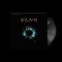 Text: "SOLAR X SEEFEEL". Ein leuchtendes, abstraktes Muster im Zentrum auf schwarzem Hintergrund, Vinyl-Schallplatte sichtbar., LP