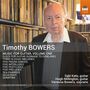 Text: Timothy Bowers, Music for Guitar, Volume One. Person vor einem Bücherregal, trägt Sakko und Hemd. Logo oben rechts.