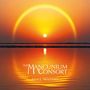"The Mancunium Consort, Still Waters." Ein Sonnenuntergang spiegelt sich im ruhigen Wasser unterhalb eines Regenbogens., CD