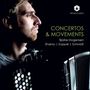CONCERTOS & MOVEMENTS, Bjarke Mogensen, Shamo, Koppel, Schmidt. Ein Mann mit Akkordeon, Orchideenlogo oben rechts.
