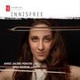 Texte: "CHAMPS HILL RECORDS", "INNISFREE", "ANNIE JACOBS-PERKINS cello", "DINA IVANOVA piano". Eine junge Frau blickt durch zwei Bögen., CD