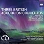 Text: "Three British Accordion Concertos. Music by Jonathan Dove, Gordon Jacob, Edward McGuire." Oben Polarlichter., CD