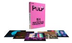 Pinkes Buchcover mit schwarzem Text: "PULP. WHAT DO YOU DO FOR AN ENCORE?" und Bildern einer Band bei Auftritten., Ultra HD Blu-ray